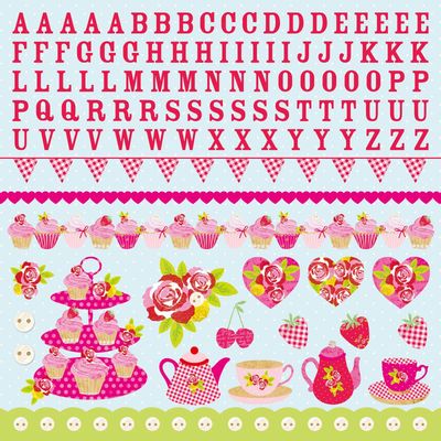 Kaisercraft - Tea Party - 12&quot;x12&quot; Sticker Sheet