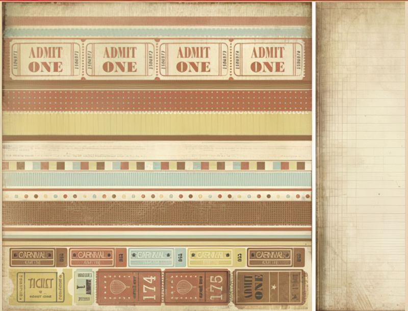 Kaisercraft - Up, Up and Away - 12"x12" Double-sided Paper Sheet - Sideshow