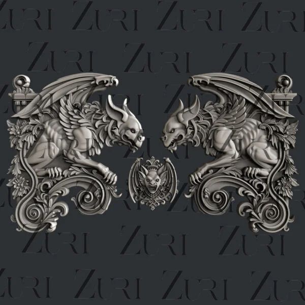 Zuri Design - Silicone Moulds - Gargoyle Set 1