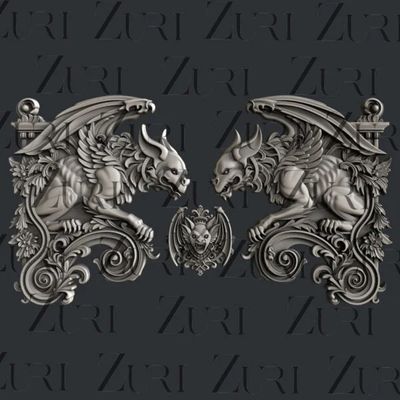 Zuri Design - Silicone Moulds - Gargoyle Set 1