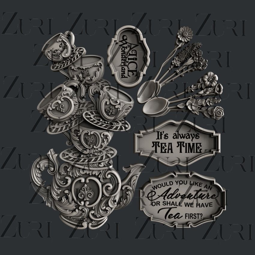 Zuri Design - Silicone Moulds - Tea Time