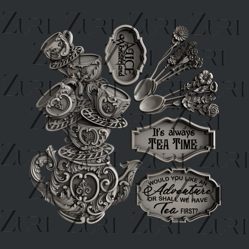 Zuri Design - Silicone Moulds - Tea Time