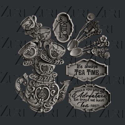 Zuri Design - Silicone Moulds - Tea Time