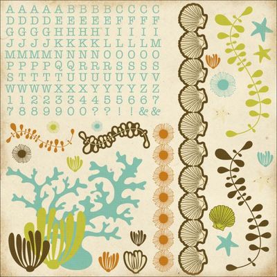 Kaisercraft - Rock Pool - 12&quot;x12&quot; Sticker Sheet
