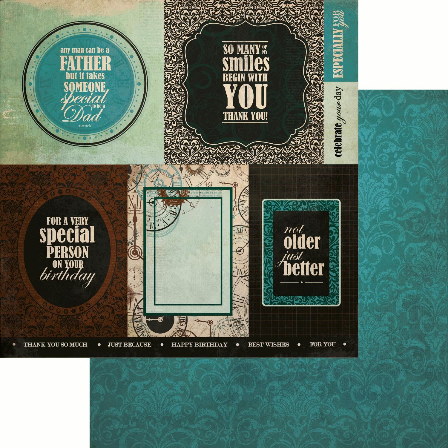 Kaisercraft - Time Machine - 12&quot;x12&quot; Double-sided Paper - Hourglass