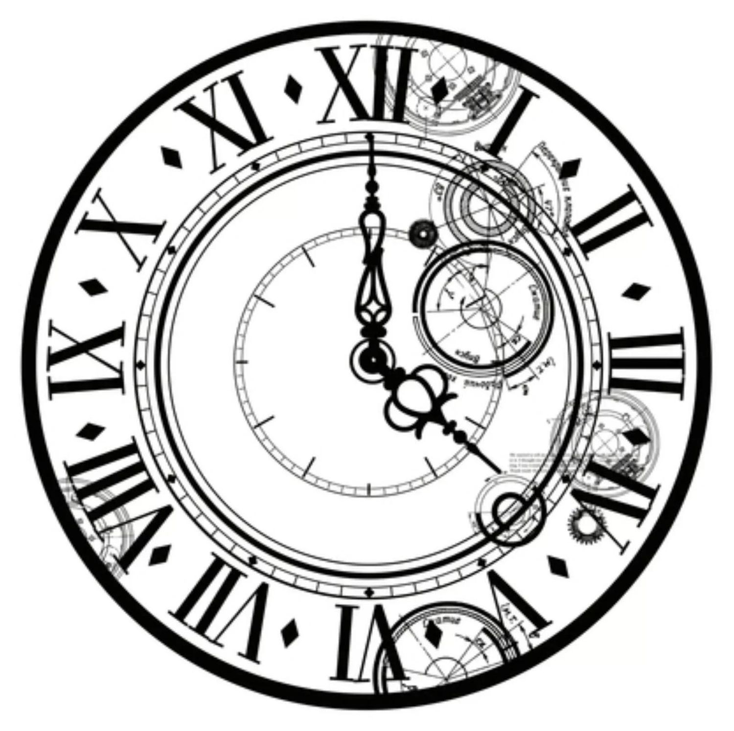 Kaisercraft - Time Machine - 12&quot;x12&quot; Acetate Sheet - Clock