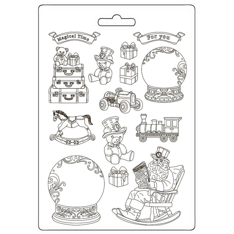 Stamperia - Gear up for Christmas - A4 Soft Mould - Toys