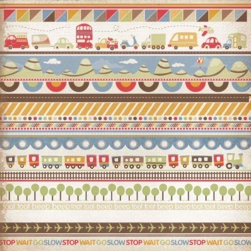 Kaisercraft - Little Toot - 12&quot;x12&quot; Sticker Sheet