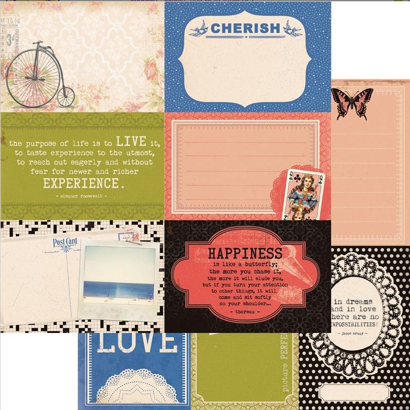 Kaisercraft - Miss Match - 12&quot;x12&quot; Double-sided Paper - Clutter