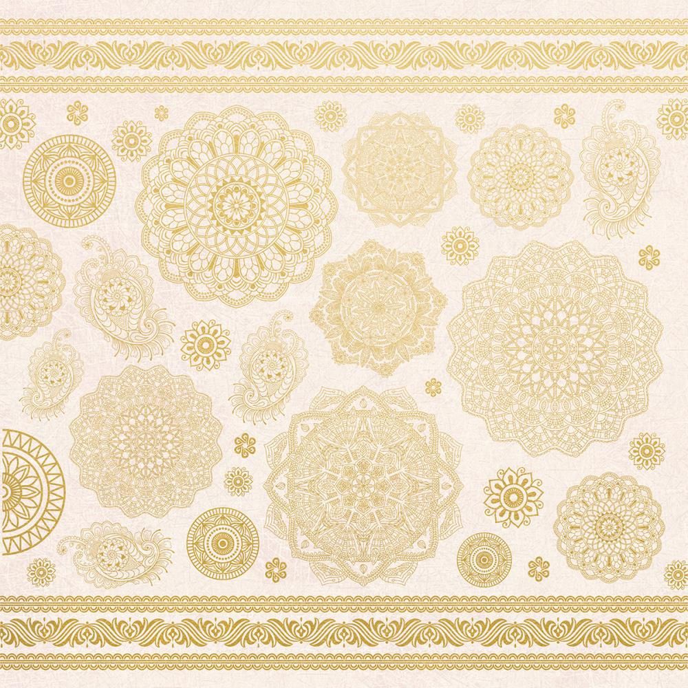 Kaisercraft - Bombay Sunset - 12&quot;x12&quot; Foiled paper - Indian Summer