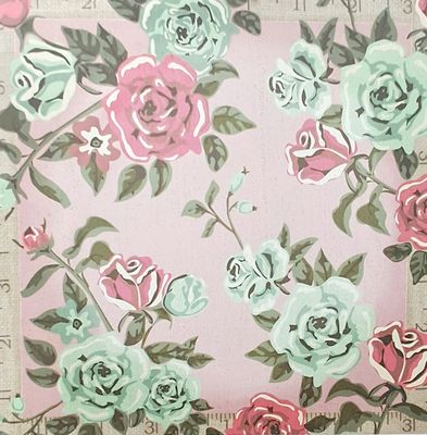 Kaisercraft - Needle &amp; Thread - 12&quot;x12&quot;double-sided Paper - Fabric