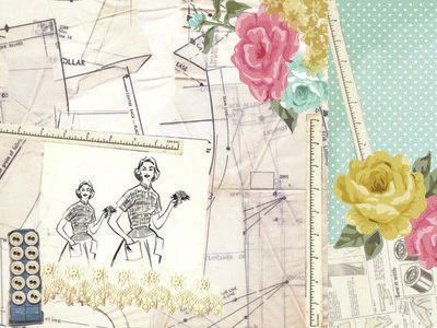 Kaisercraft - Needle &amp; Thread - 12&quot;x12&quot;double-sided Paper - Seam