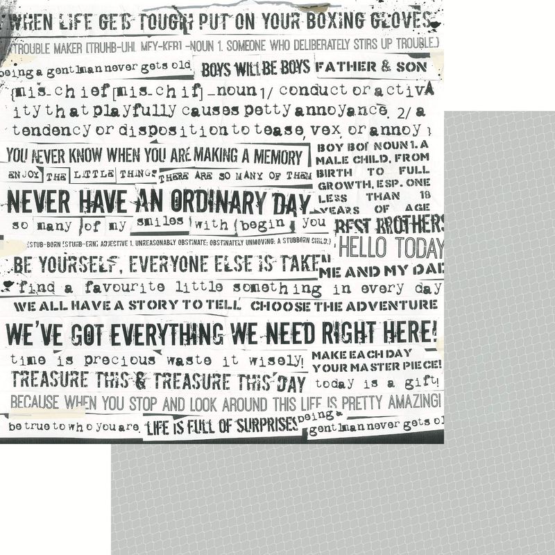 Kaisercraft - Scrap Yard - 12"x12"double-sided Paper - Cut & Paste