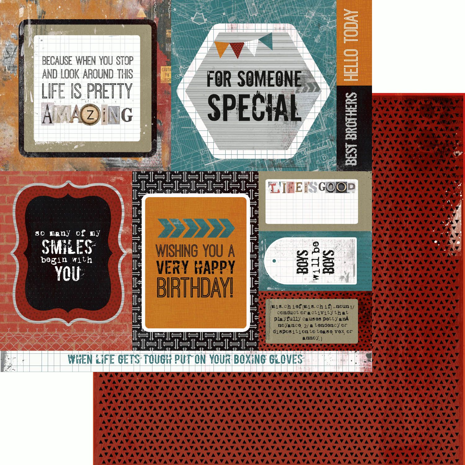 Kaisercraft - Scrap Yard - 12&quot;x12&quot;double-sided Paper - Loft