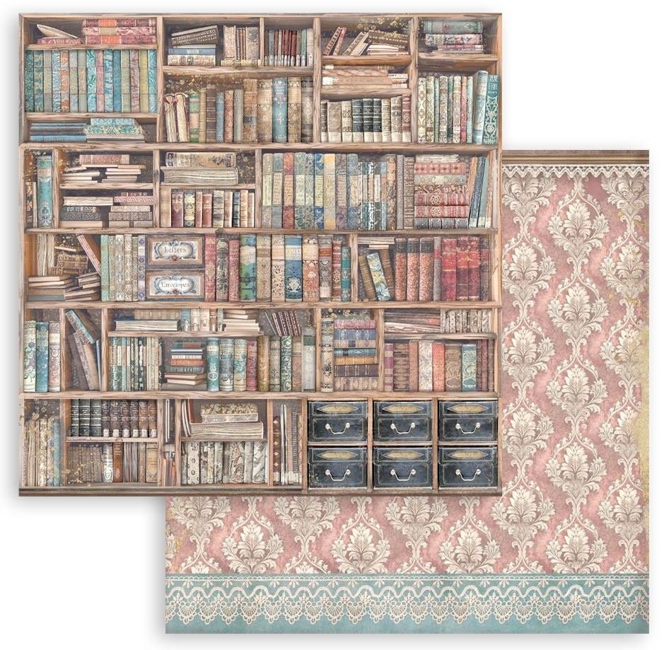 Stamperia - Venice City of Art - 12&quot;x12&quot; Double-sided Paper - Vintage Books