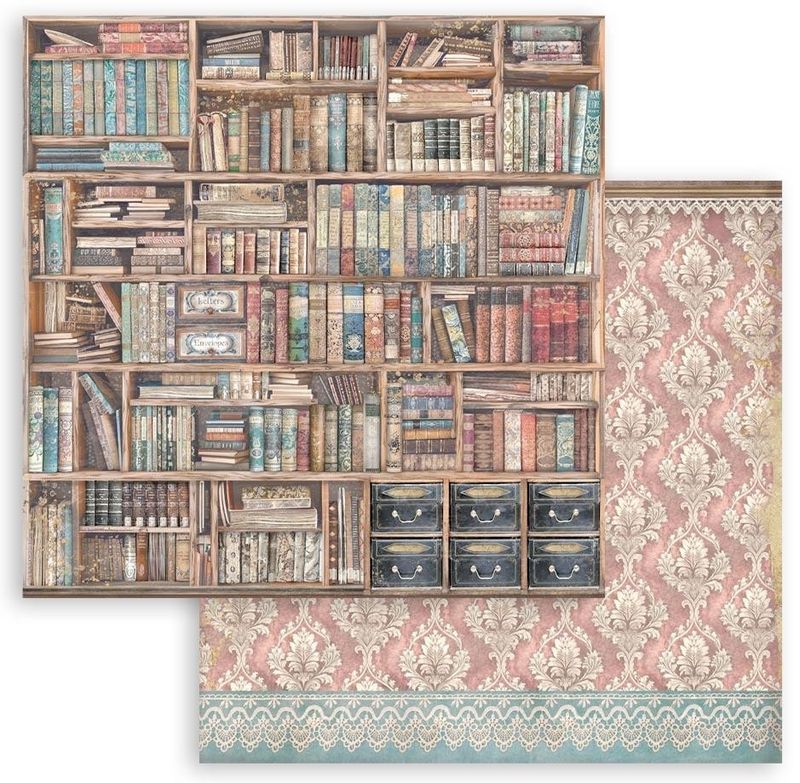 Stamperia - Venice City of Art - 12&quot;x12&quot; Double-sided Paper - Vintage Books