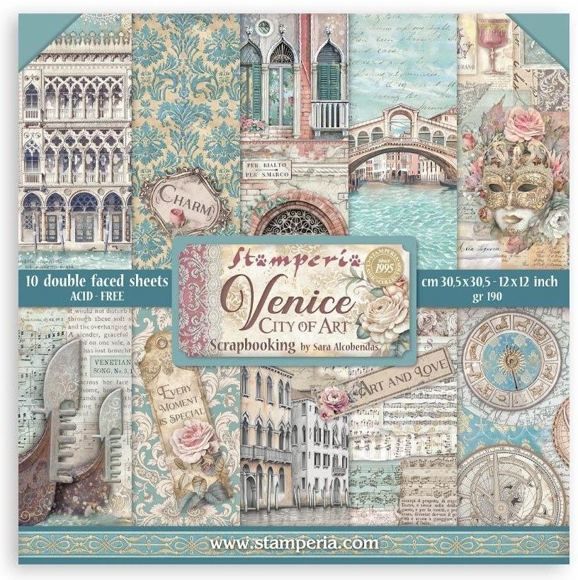 Stamperia - Venice City of Art - 12&quot;x12&quot; Double-sided Paper Pad