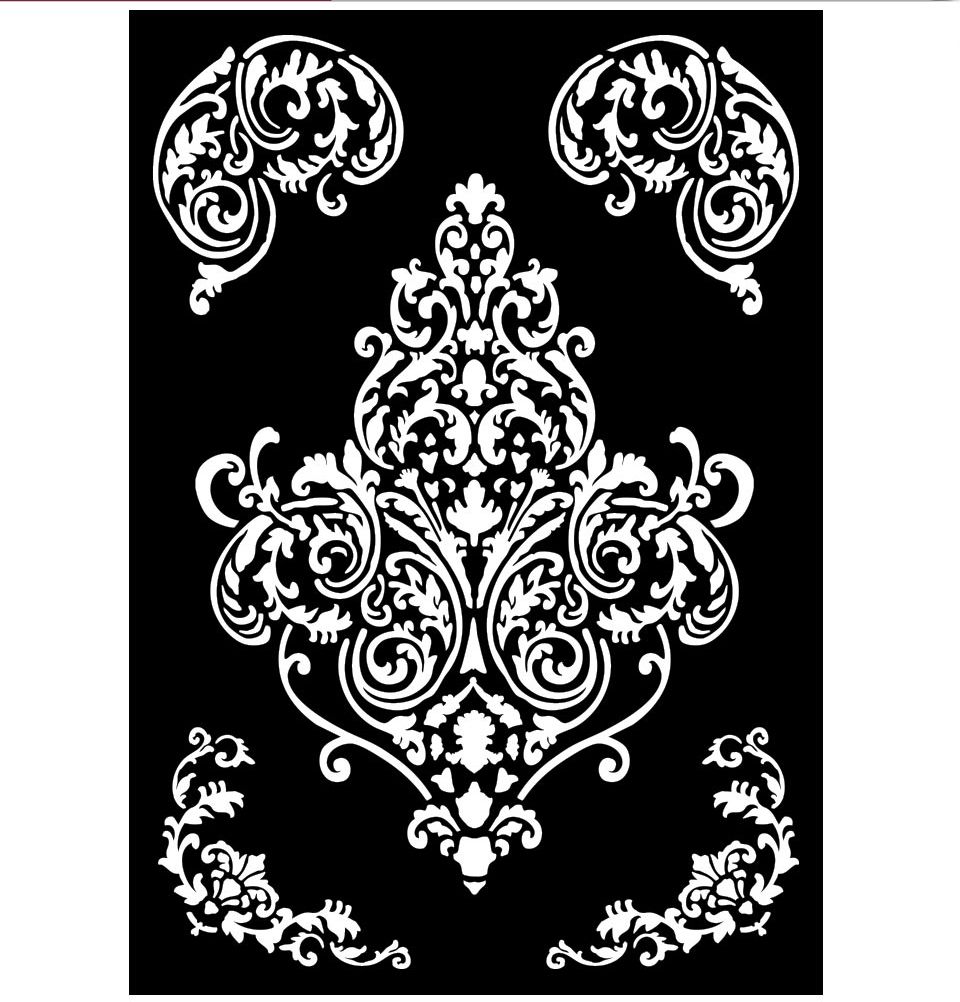 Stamperia - Art Stories - Big A3 Stencil - Frieze and Corners