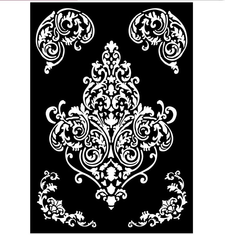 Stamperia - Art Stories - Big A3 Stencil - Frieze and Corners