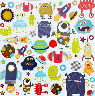 Kaisercraft - Blast Off - 12&quot;x12&quot; Glazed Paper - Martians