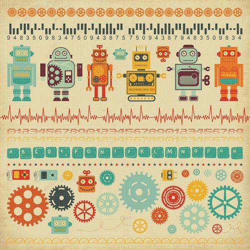 Kaisercraft - Technologic - 12&quot;x12&quot; Sticker Sheet - ESC