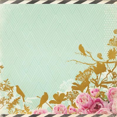 Kaisercraft - All that Glitters - 12&quot;x12&quot; Foiled Paper - Golden Flower