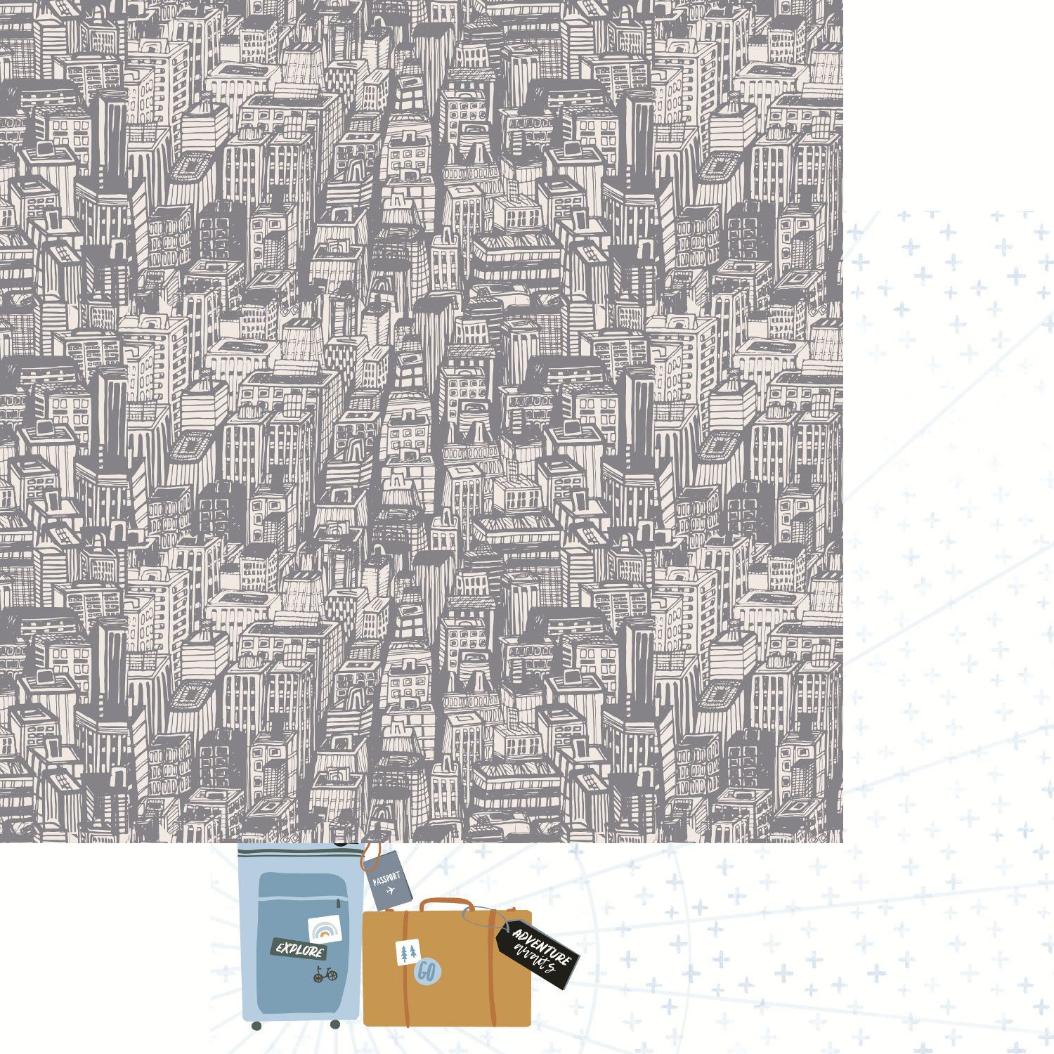 Kaisercraft - Let&#39;s Go - 12&quot;x12&quot; Double-sided Paper - Cities