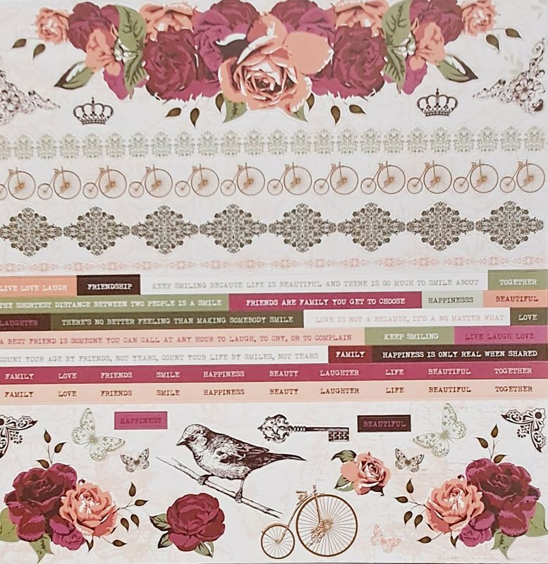 Kaisercraft - Lady Rose - 12&quot;x12&quot; Sticker Sheet