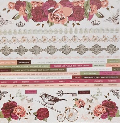 Kaisercraft - Lady Rose - 12&quot;x12&quot; Sticker Sheet