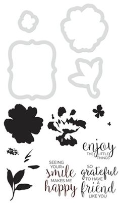 Kaisercraft - Stamp  and Die Set - Watercolour Friends
