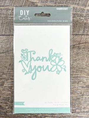 Kaisercraft - Decorative Die - Words - Floral Thank You