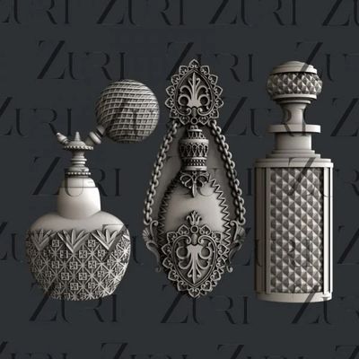 Zuri Design - Silicone Moulds - Perfume Bottles