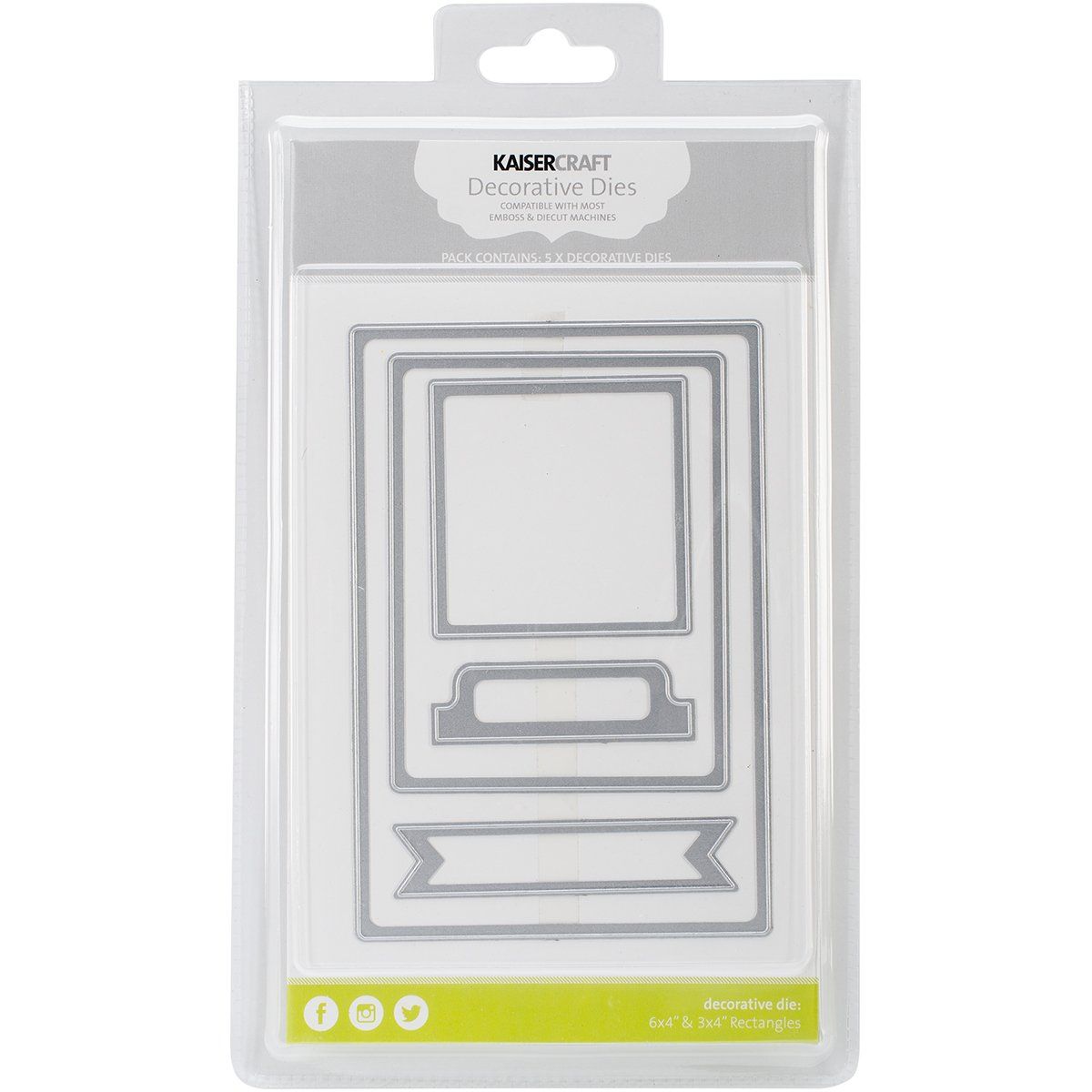 Kaisercraft - Decorative Die - 6&quot;x4&quot; and 3&quot;x4&quot; Rectangles
