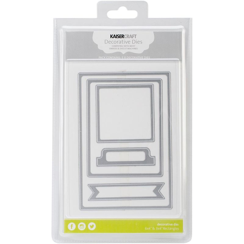 Kaisercraft - Decorative Die - 6&quot;x4&quot; and 3&quot;x4&quot; Rectangles