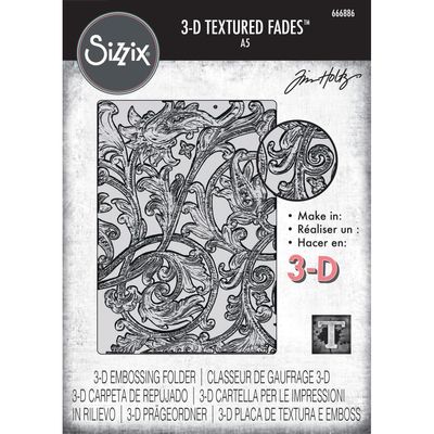 Sizzix - tim Holtz - 3D Texture Fades A5 Embossing Folder - Entangled