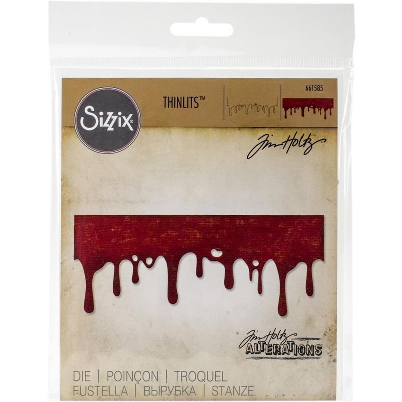 Sizzix - Tum Holtz - Thinlits Dies - Drip Edge