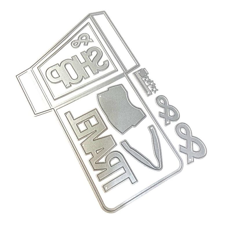 Elizabeth Craft Design - Metal Die - Slanting Library Pocket with Bag
