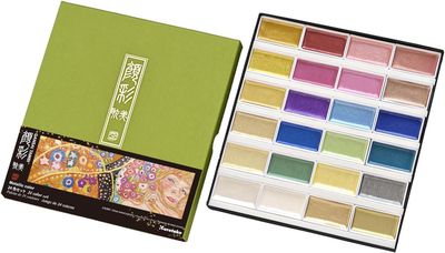 Kurtake Gansai Tambi - Watercolour Set - 24 Metallic Colours