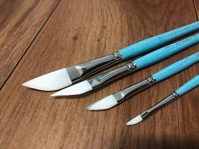Art Basics - 125 Taklon Dagger Brushes - Pick Your Size
