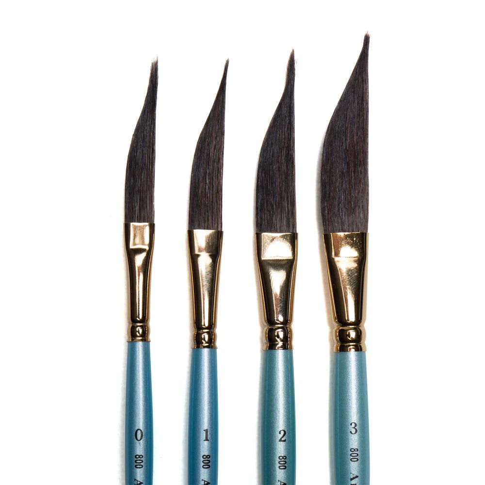 Art Basics - 800 Squirrel Hair Dagger Brush - Pick Your Size, 800 Squirrel Hair Dagger Brushes: Size 3