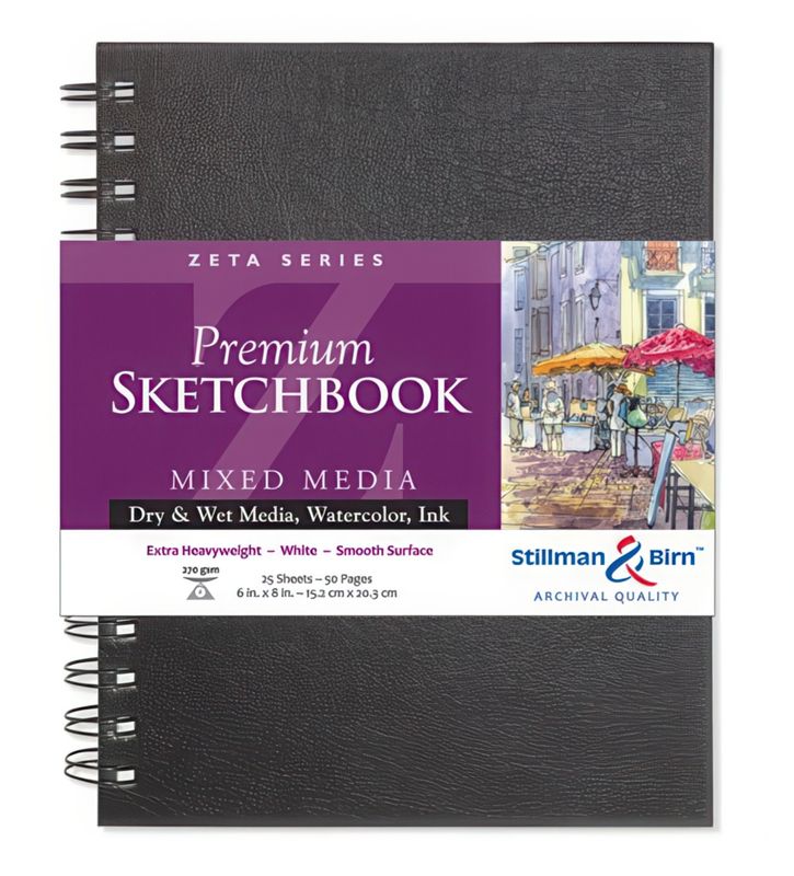 Stillman &amp; Birn - Premium Sketchbook- ZETA Range - Spiral Bound - 6&quot;x8&quot; Portrait
