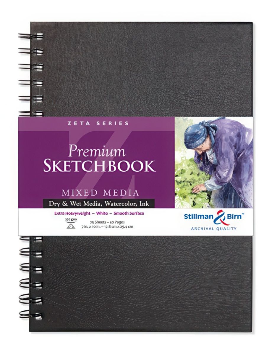 Stillman &amp; Birn - Premium Sketchbook- ZETA Range - Spiral Bound - 7&quot;x10&quot; Portrait
