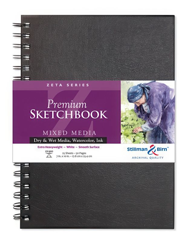 Stillman &amp; Birn - Premium Sketchbook- ZETA Range - Spiral Bound - 7&quot;x10&quot; Portrait