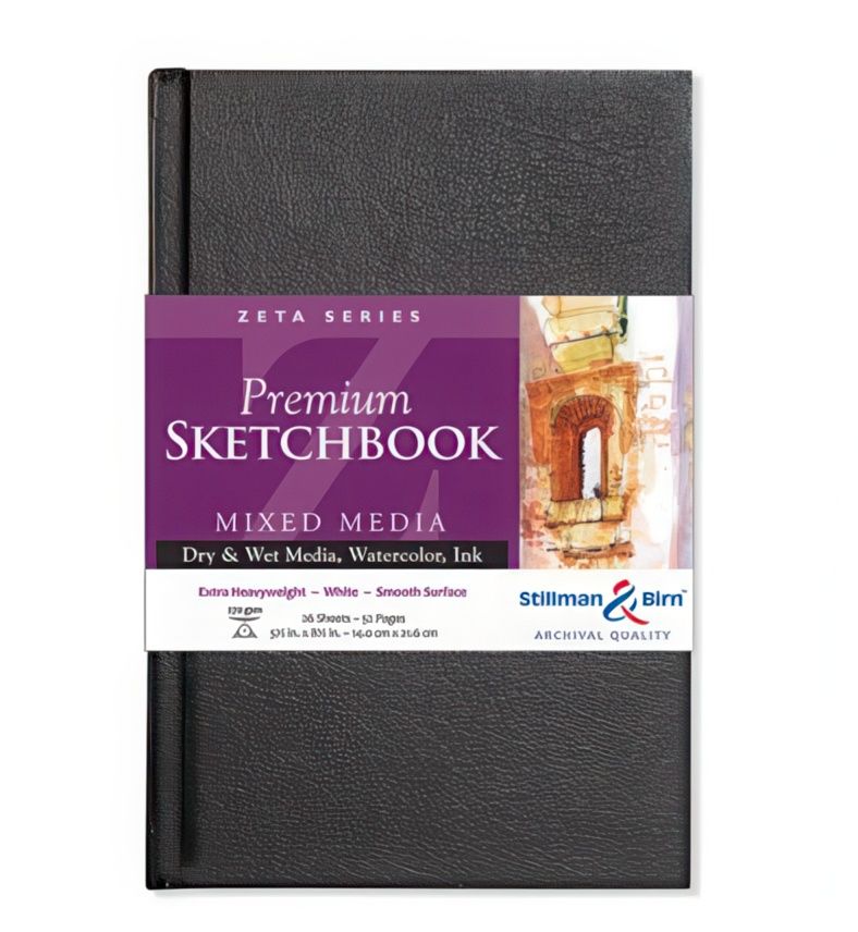 Stillman &amp; Birn - Premium Sketchbook - ZETA Range - Hard Bound - 5.5&quot; x 8.5&quot; Portrait