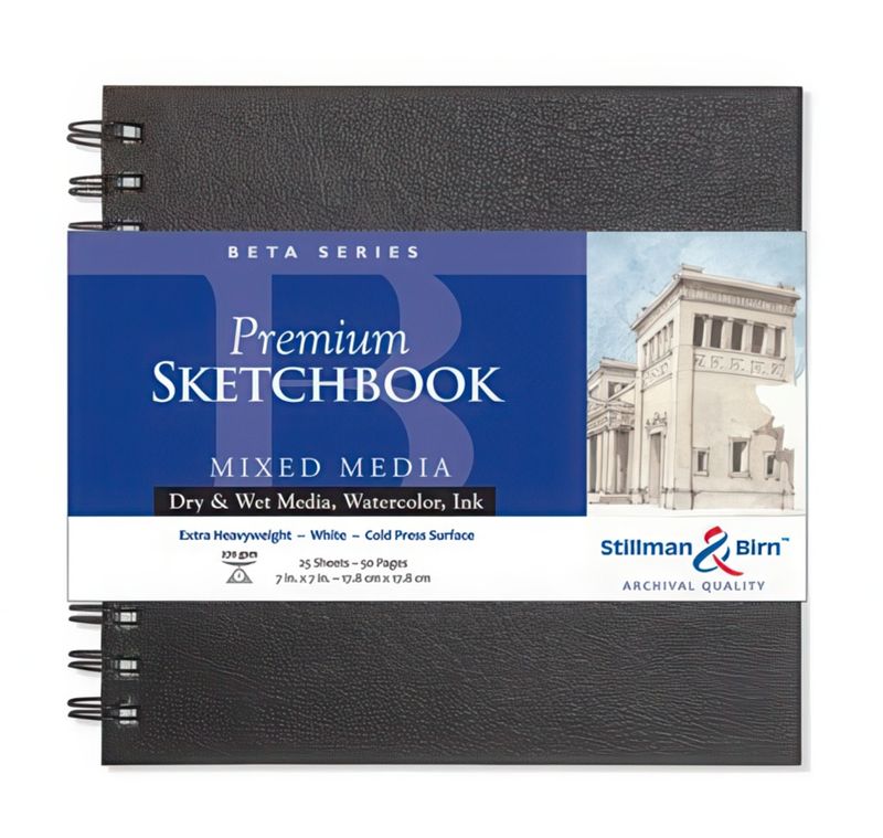 Stillman &amp; Birn - Premium Sketchbook - BETA Range - Spiral Bound - 7&quot;x7&quot; Square