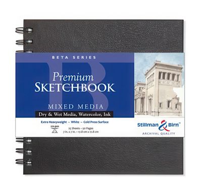 Stillman &amp; Birn - Premium Sketchbook - BETA Range - Spiral Bound - 7&quot;x7&quot; Square