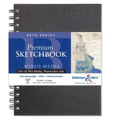 Stillman &amp; Birn - Premium Sketchbook - BETA Range - Spiral Bound - 6&quot;x8&quot; Portrait