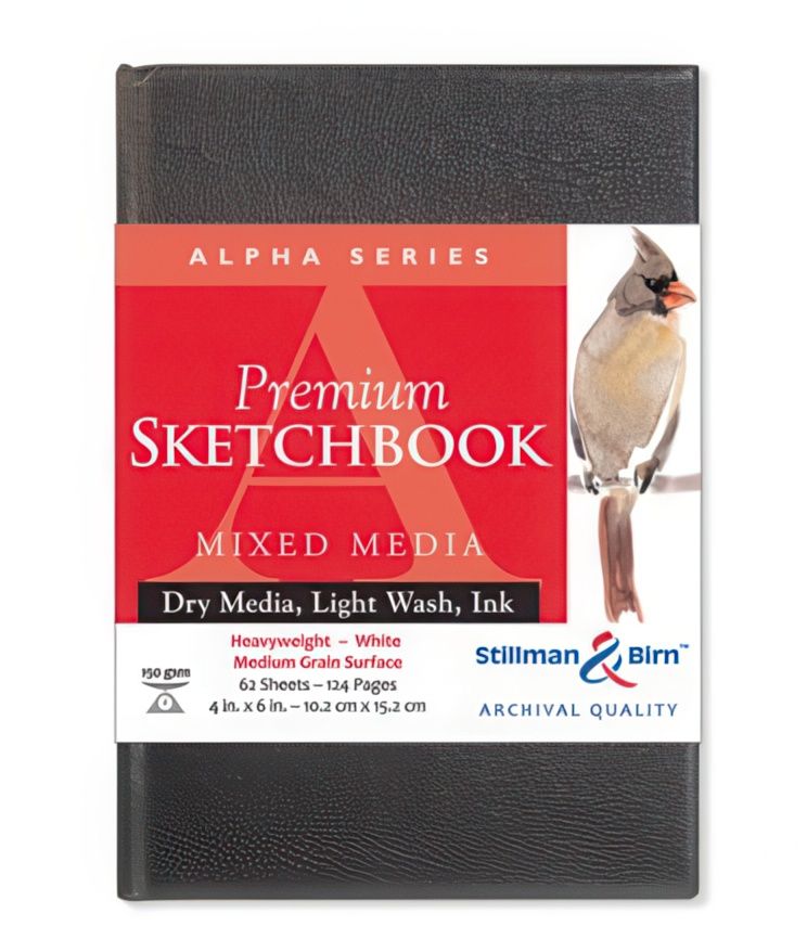 Stillman &amp; Birn - Premium Sketchbook - ALPHA Range - Hard Bound - 4&quot;x6&quot; Portrait