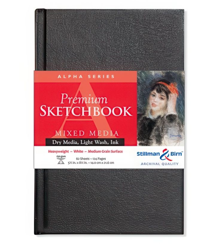 Stillman &amp; Birn - Premium Sketchbook - ALPHA Range - Hard Bound - 5.5&quot;x8.5&quot; Portrait