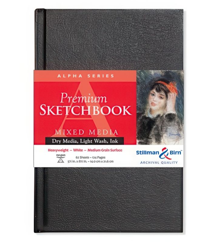 Stillman &amp; Birn - Premium Sketchbook - ALPHA Range - Hard Bound - 5.5&quot;x8.5&quot; Portrait